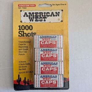 Vintage American West Shots Unperforated Caps Tootsietoy #7002 NEW